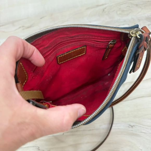 Dooney & Bourke Navy Nylon Crossbody Pouchette $148 Basic Minimalist Travel - Picture 5 of 11
